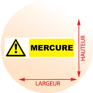 Autocollant Pictogramme danger Mercure - Zone Signaletique
