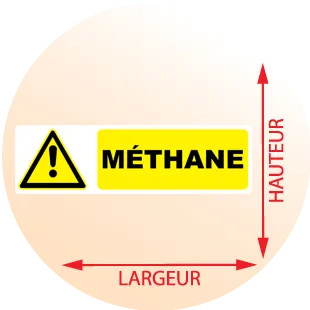 Autocollant Pictogramme danger Méthane - Zone Signaletique