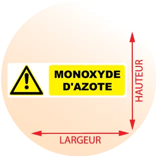 Autocollant Pictogramme danger Monoxyde d'azote - Zone Signaletique