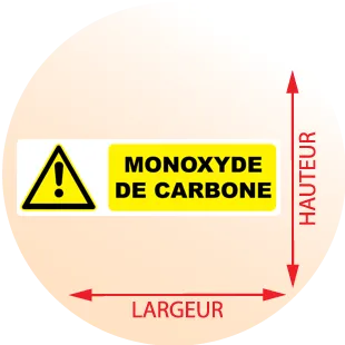 Autocollant Pictogramme danger Monoxyde de carbone - Zone Signaletique