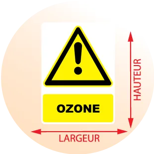 Autocollant Panneau danger Ozone - Zone Signaletique