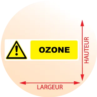 Autocollant Pictogramme danger Ozone - Zone Signaletique