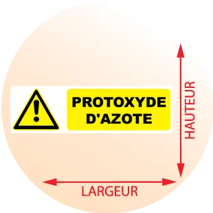 Autocollant Pictogramme danger Protoxyde d'azote - Zone Signaletique