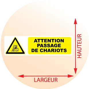 Autocollant Pictogramme attention passage de chariots - Zone Signaletique