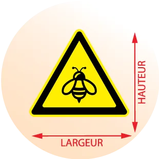 Autocollant Danger abeilles - Zone Signaletique