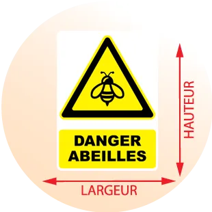 Autocollant Panneau Danger abeilles - Zone Signaletique