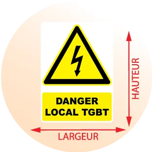 Autocollant Panneau Danger local TGBT - Zone Signaletique