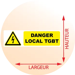 Autocollant Pictogramme Danger local TGBT - Zone Signaletique