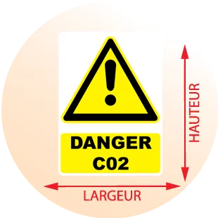 Autocollant Panneau danger CO2 - Zone Signaletique