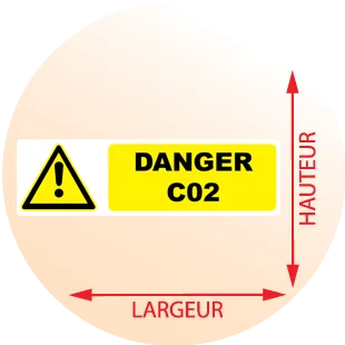 Autocollant Pictogramme danger CO2 - Zone Signaletique