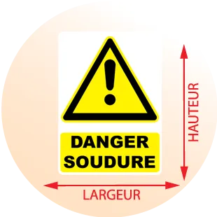 Autocollant Panneau danger soudure - Zone Signaletique