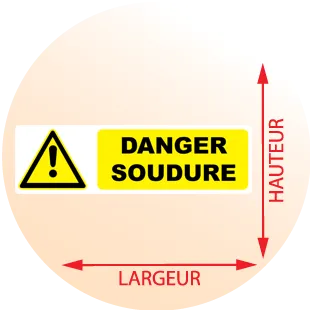 Autocollant Pictogramme danger soudure - Zone Signaletique