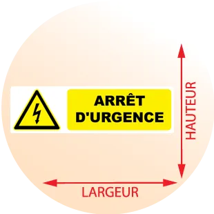 Autocollant Pictogramme arrêt d'urgence - Zone Signaletique