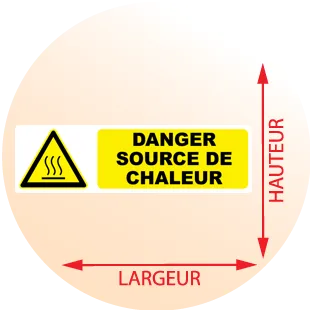 Autocollant Pictogramme danger source de chaleur - Zone Signaletique