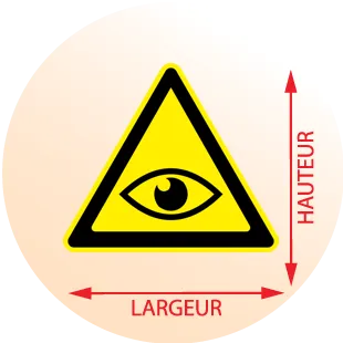 Autocollant danger risques pour les yeux - Zone Signaletique