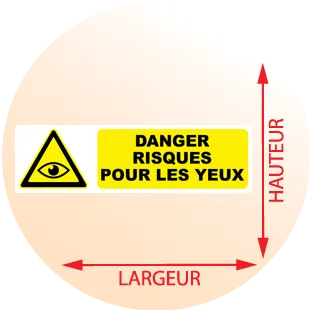 Autocollant Pictogramme danger risques pour les yeux - Zone Signaletique