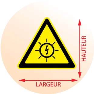 Autocollant danger production photovoltaïque - Zone Signaletique