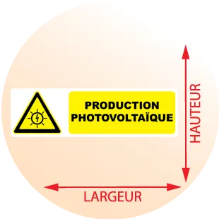 Autocollant Pictogramme production photovoltaïque - Zone Signaletique