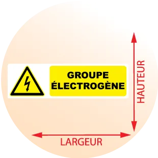 Autocollant Pictogramme groupe électrogène - Zone Signaletique