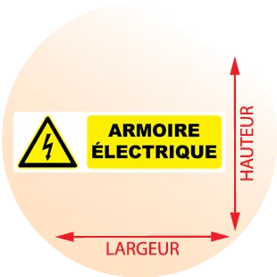 Autocollant Pictogramme Armoire électrique - Zone Signaletique