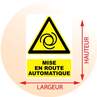 Autocollant Panneau mise en route automatique - Zone Signaletique