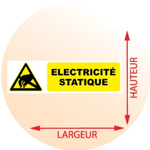 Autocollant Pictogramme électricité statique - Zone Signaletique