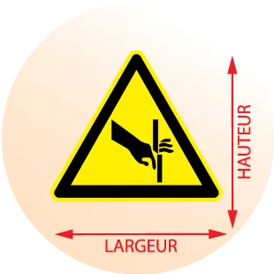 Autocollant Danger de coupure - Zone Signaletique