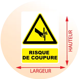 Autocollant Panneau danger de coupure - Zone Signaletique