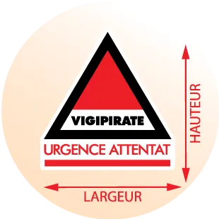 Autocollant Vigipirate urgence attentat - Zone Signaletique