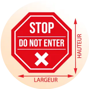 Autocollant pour magasin Panneau STOP DO NOT ENTER